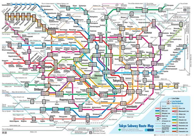 Le m&eacute;tro de Tokyo